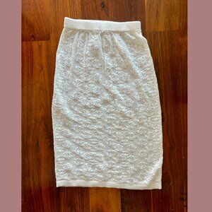 Beklina cotton knit skirt, white, S/M